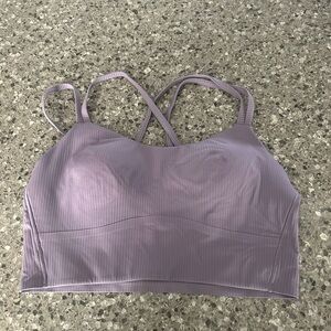 Lululemon Like a Cloud Ribbed Bra Purple Size 6